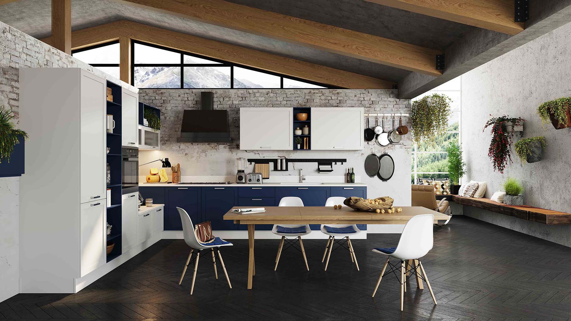 Выставка кухонь Рими и столовых групп ALF Group в салоне кухни Da Vinci